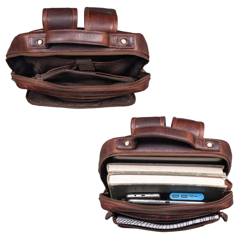 "Albie" Laptop Rucksack Leder 13,3 Zoll