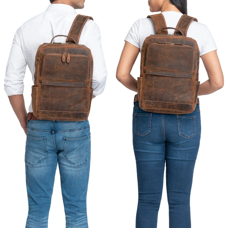 "Albie" Laptop Rucksack Leder 13,3 Zoll