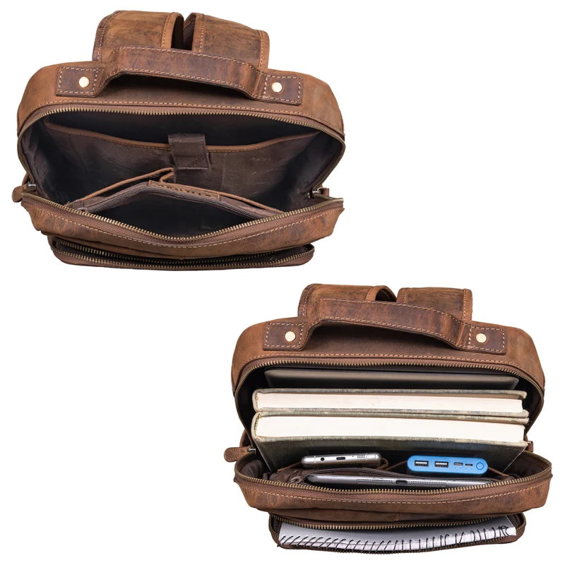 "Albie" Laptop Rucksack Leder 13,3 Zoll