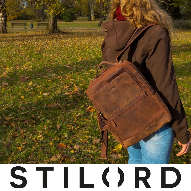 "Albie" Laptop Rucksack Leder 13,3 Zoll