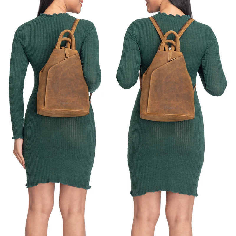 "Minou" Leder Sling Bag Damen 2-in-1