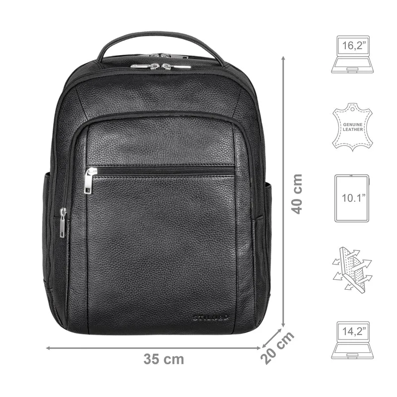 "Floyd" Laptop-Rucksack 14 - 16 Zoll Leder Herren und Damen