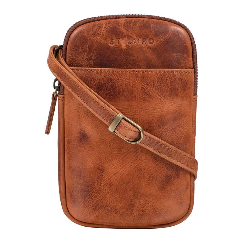 B-WARE "Loki" Brustbeutel Leder Handytasche