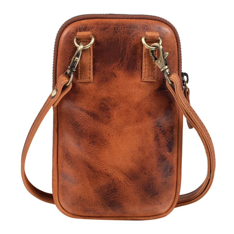 B-WARE "Loki" Brustbeutel Leder Handytasche