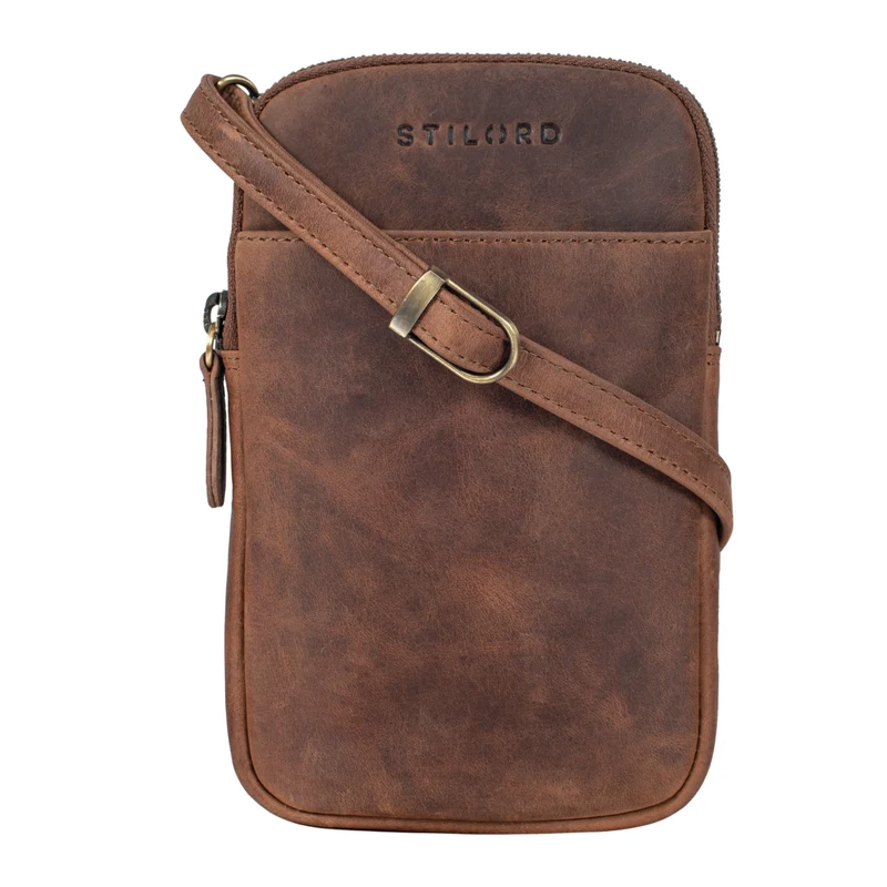 B-WARE "Loki" Brustbeutel Leder Handytasche