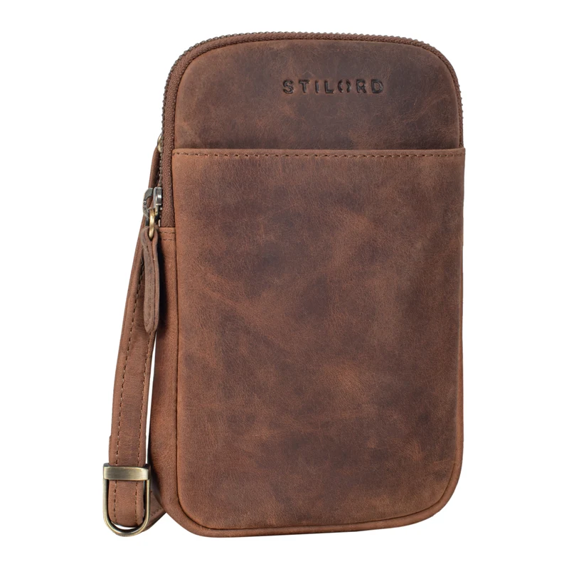 B-WARE "Loki" Brustbeutel Leder Handytasche