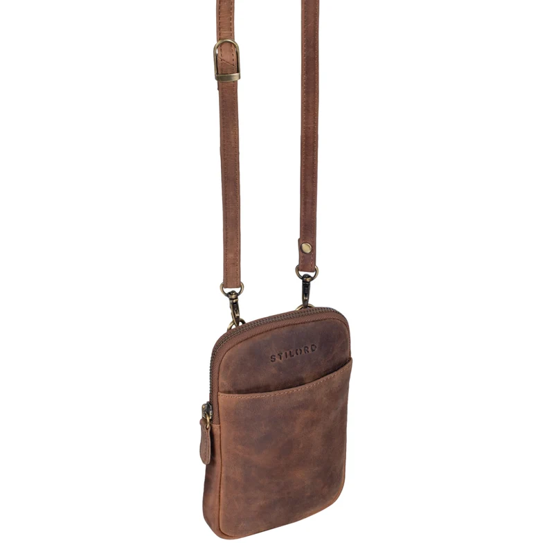 B-WARE "Loki" Brustbeutel Leder Handytasche