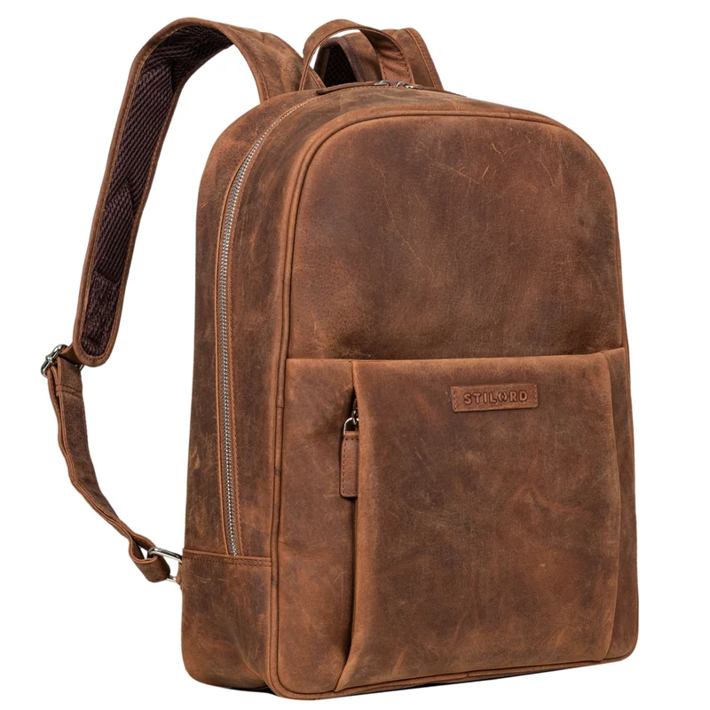 "Etienne" Laptop Rucksack 15,6 Zoll Echtleder Damen und Herren