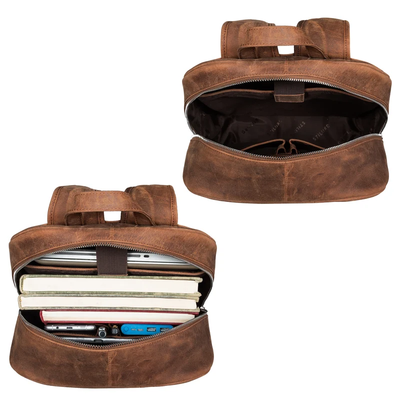 "Etienne" Laptop Rucksack 15,6 Zoll Echtleder Damen und Herren