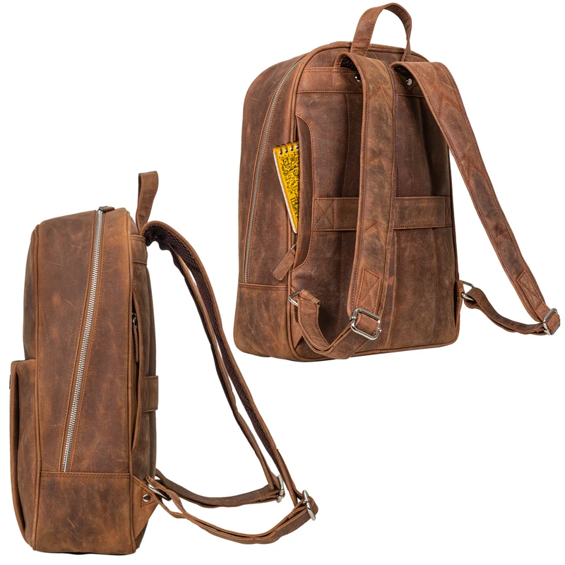 "Etienne" Laptop Rucksack 15,6 Zoll Echtleder Damen und Herren