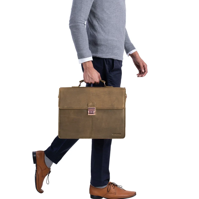 B-WARE "Apolonius" Arbeitstasche Herren Leder
