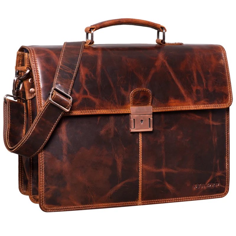 B-WARE "Apolonius" Arbeitstasche Herren Leder