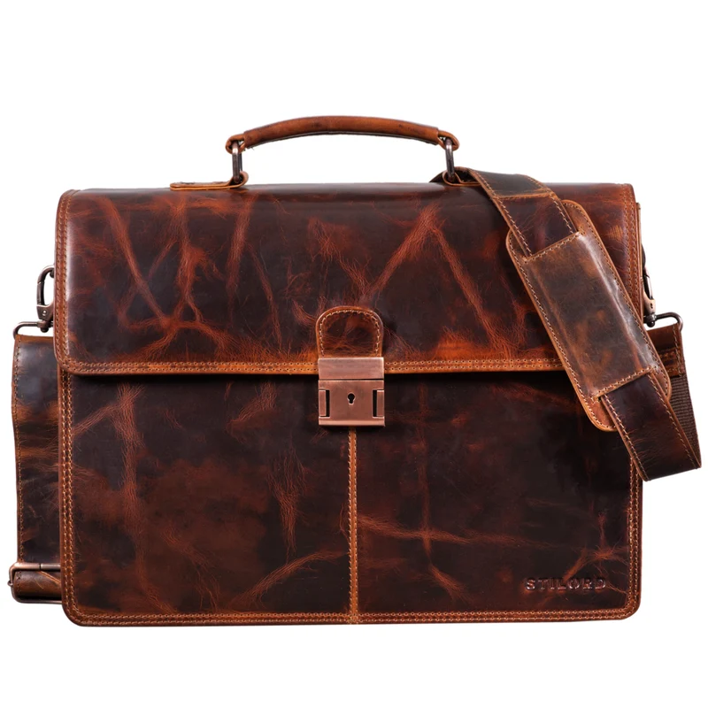 B-WARE "Apolonius" Arbeitstasche Herren Leder