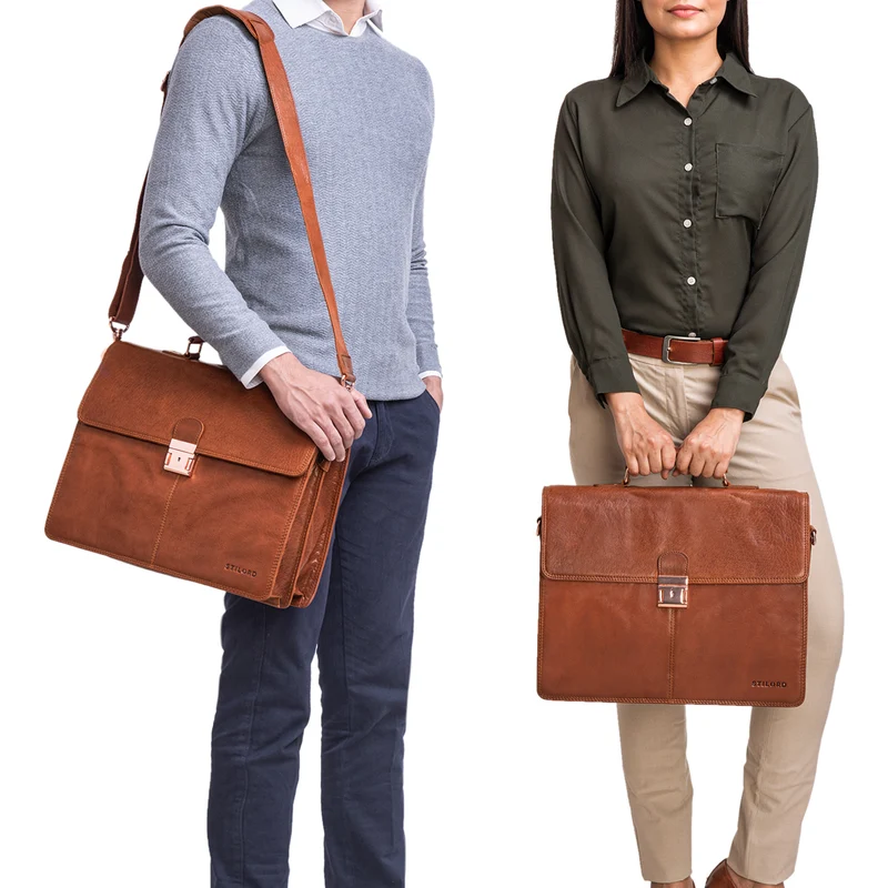 B-WARE "Apolonius" Arbeitstasche Herren Leder