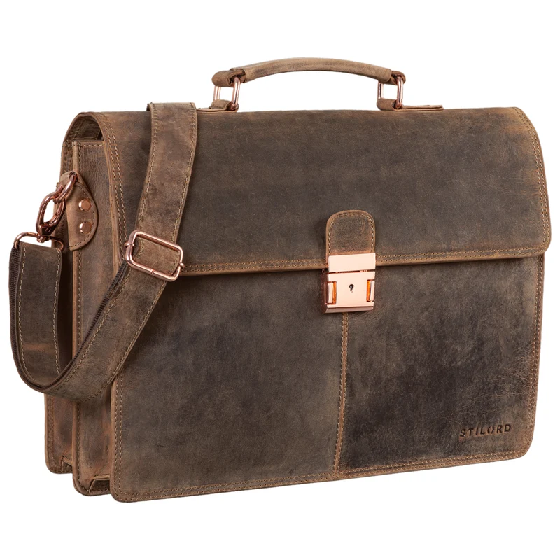 B-WARE "Apolonius" Arbeitstasche Herren Leder