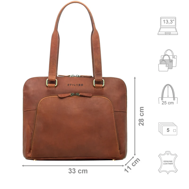 "Hermione" Echt Leder Business-Tasche 13,3 Zoll Damen Elegant