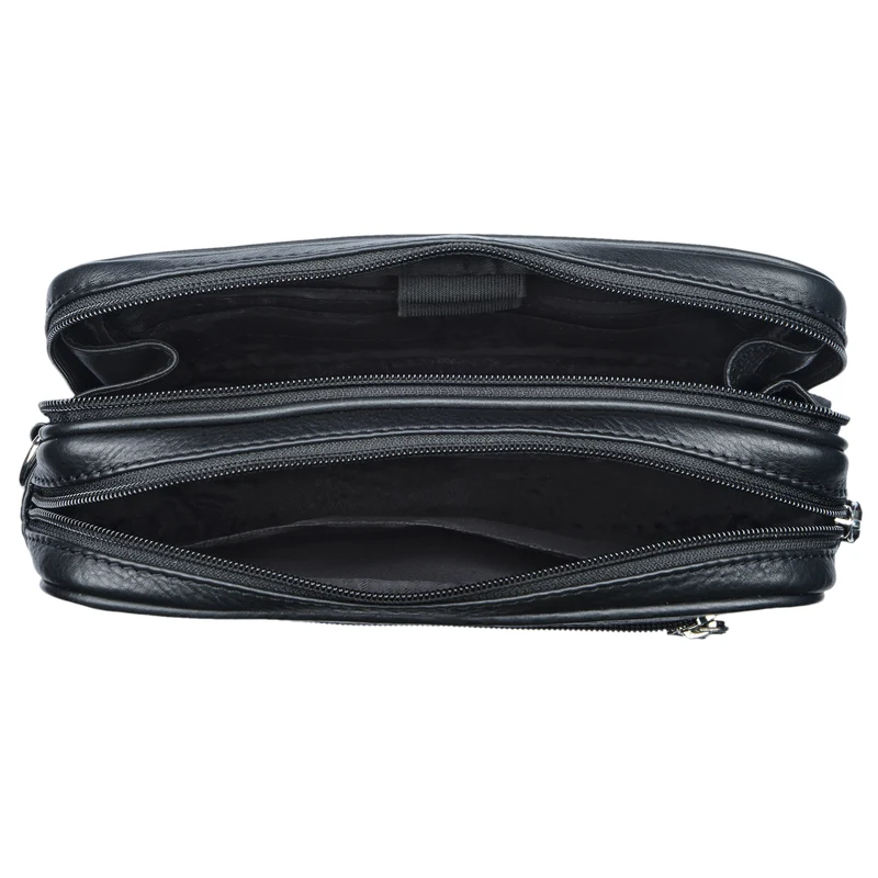 B-WARE "Nero" Handgelenktasche Herren Leder