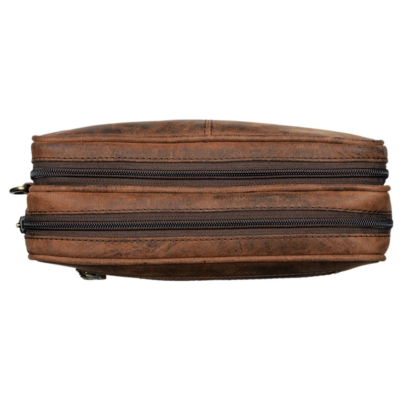 B-WARE "Nero" Handgelenktasche Herren Leder
