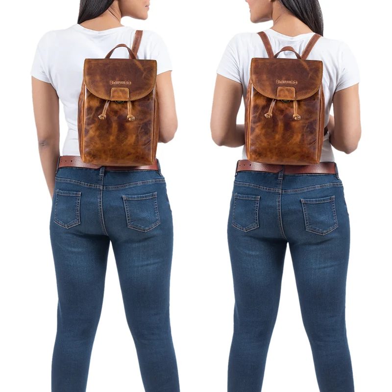 "Odessa" City Backpack Klein Damen Leder