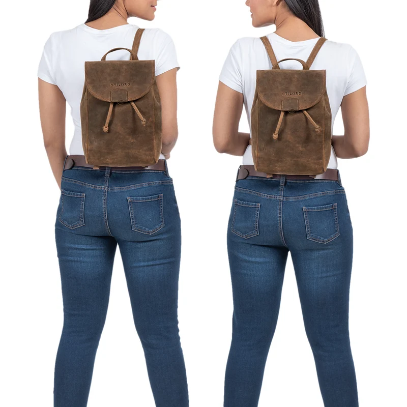 "Odessa" City Backpack Klein Damen Leder