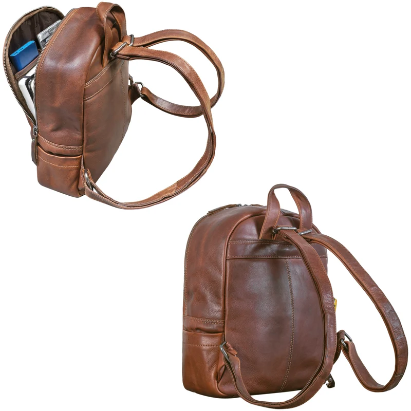 "Ajanita" Damen Leder Rucksack Klein