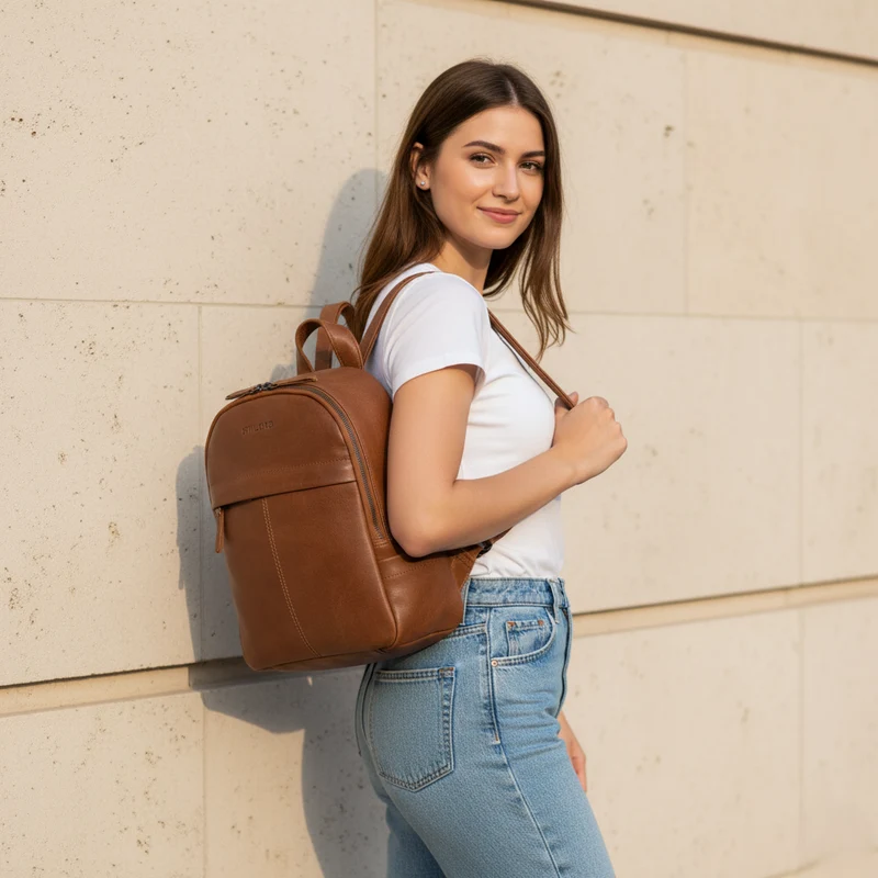 "Ajanita" Damen Leder Rucksack Klein