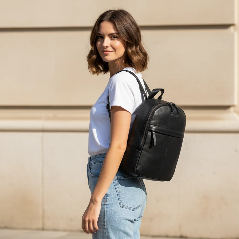 "Ajanita" Damen Leder Rucksack Klein