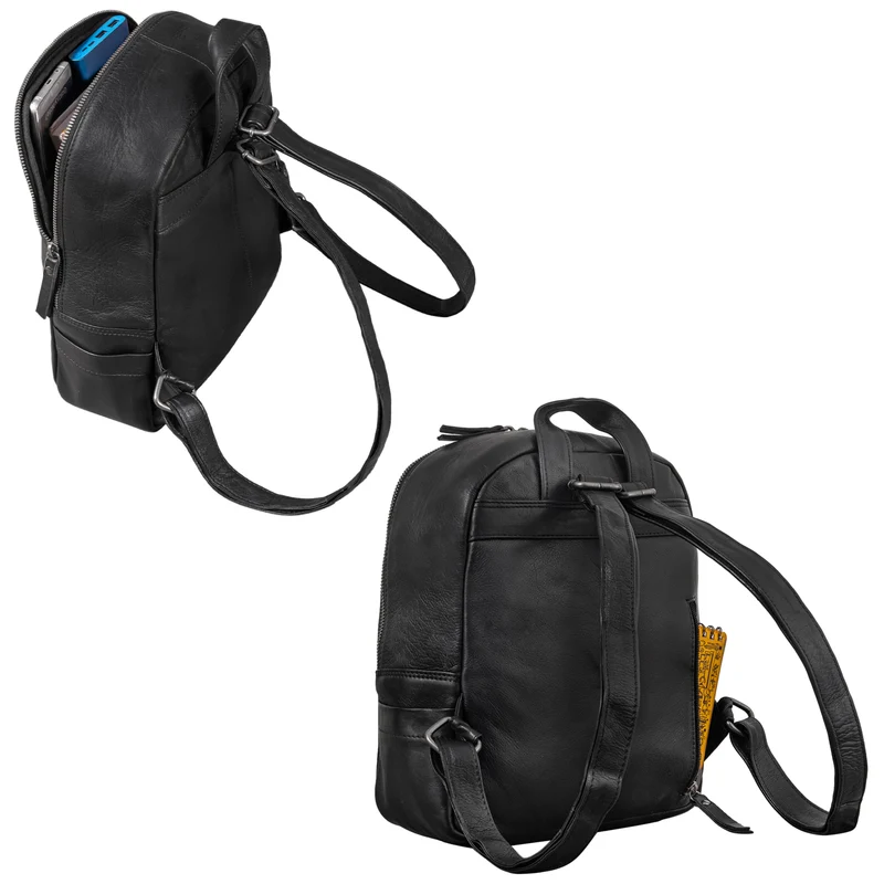 "Ajanita" Damen Leder Rucksack Klein