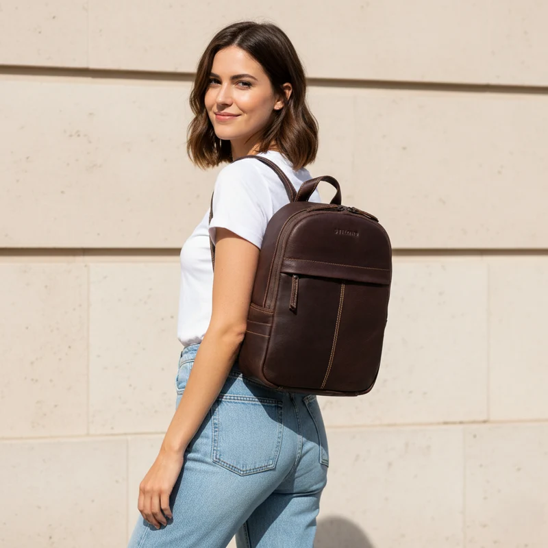 "Ajanita" Damen Leder Rucksack Klein