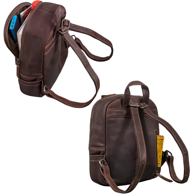 "Ajanita" Damen Leder Rucksack Klein