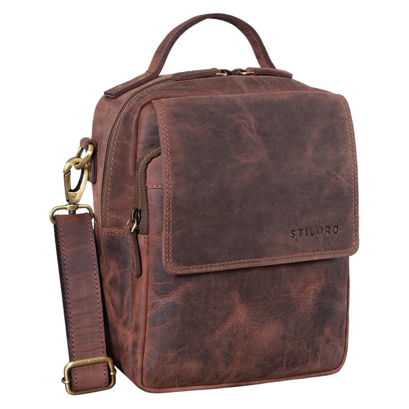 B-WARE "Gideon" Leder Umhängetasche Herren Vintage
