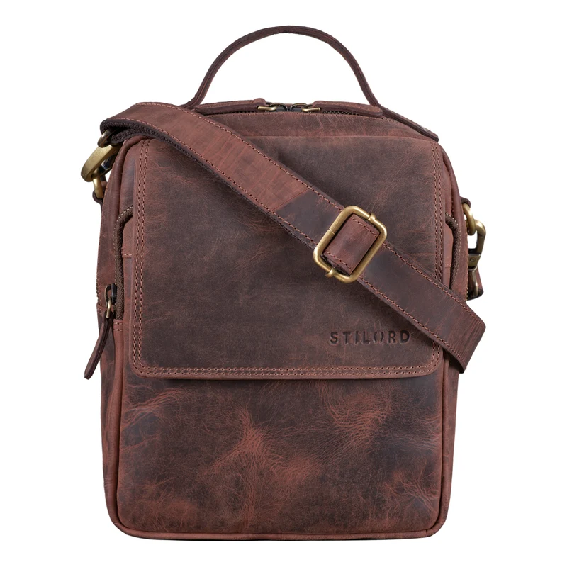 B-WARE "Gideon" Leder Umhängetasche Herren Vintage