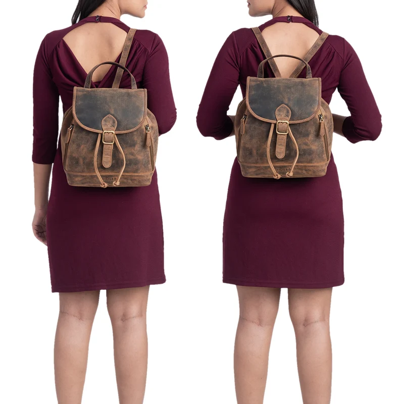 B-WARE "Allison" Rucksack Damen Modern Leder