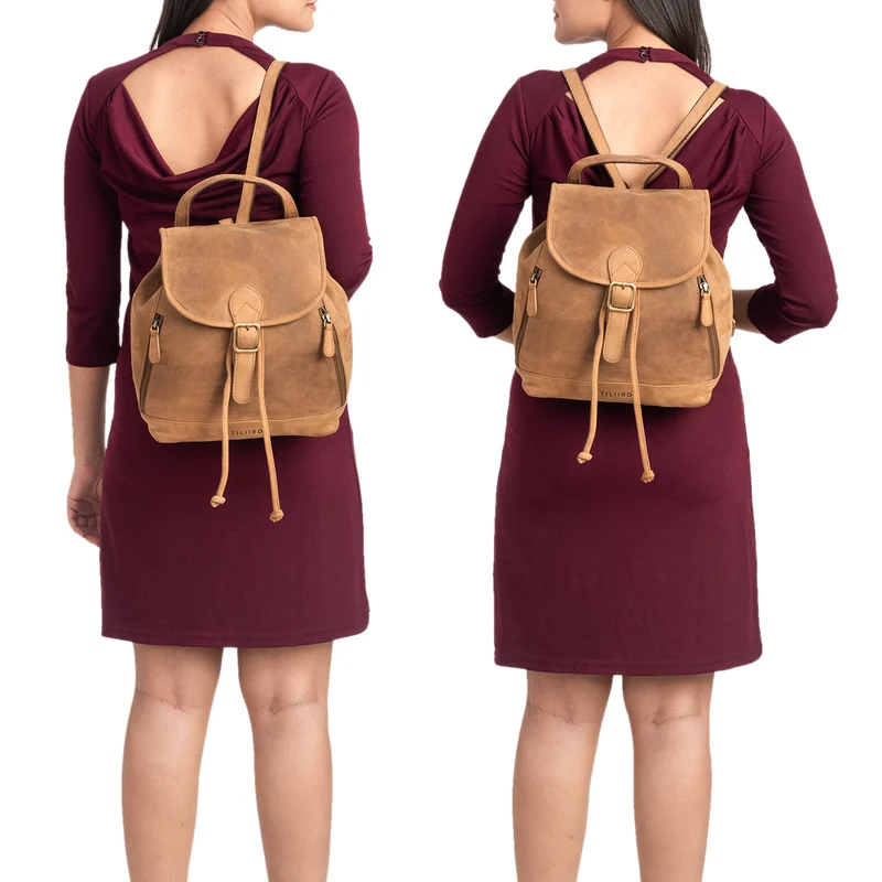 B-WARE "Allison" Rucksack Damen Modern Leder