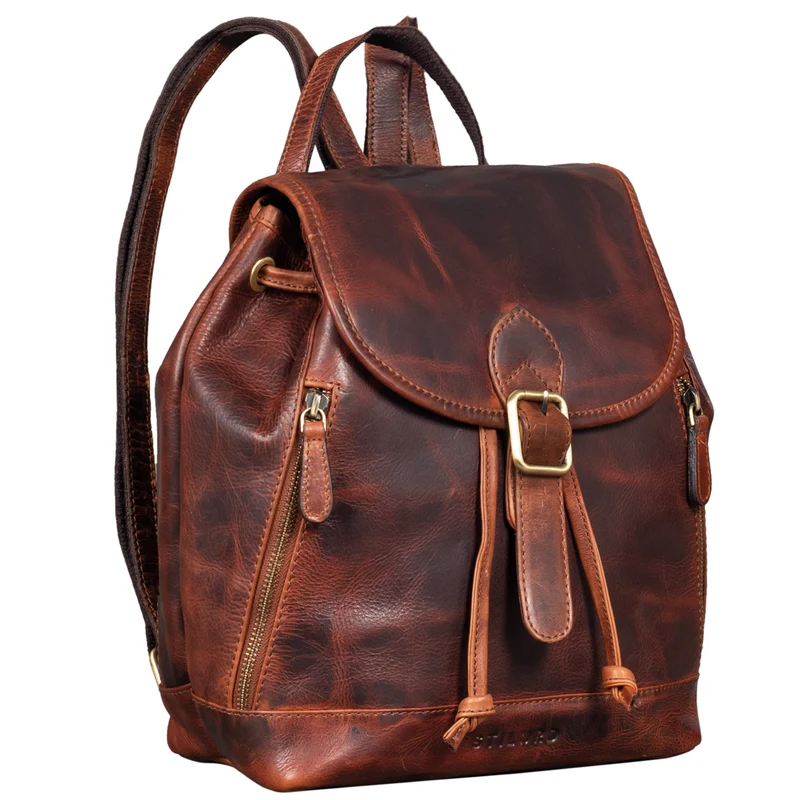 B-WARE "Allison" Rucksack Damen Modern Leder