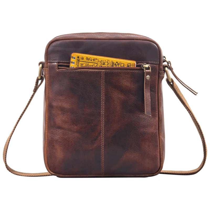 "Luja" Leder Schultertasche Damen Herren klein geflochten