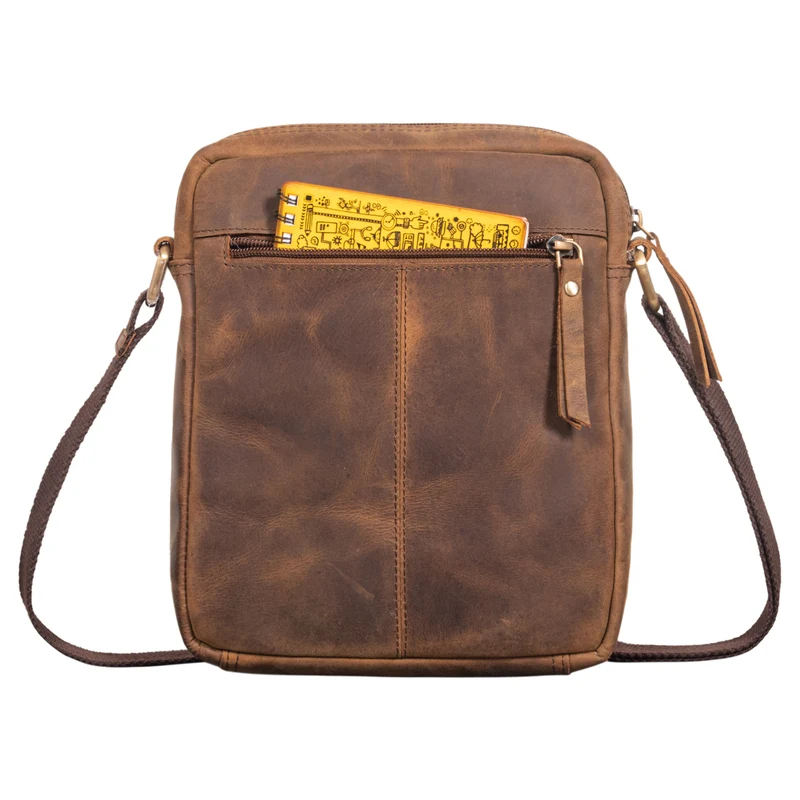 "Luja" Leder Schultertasche Damen Herren klein geflochten