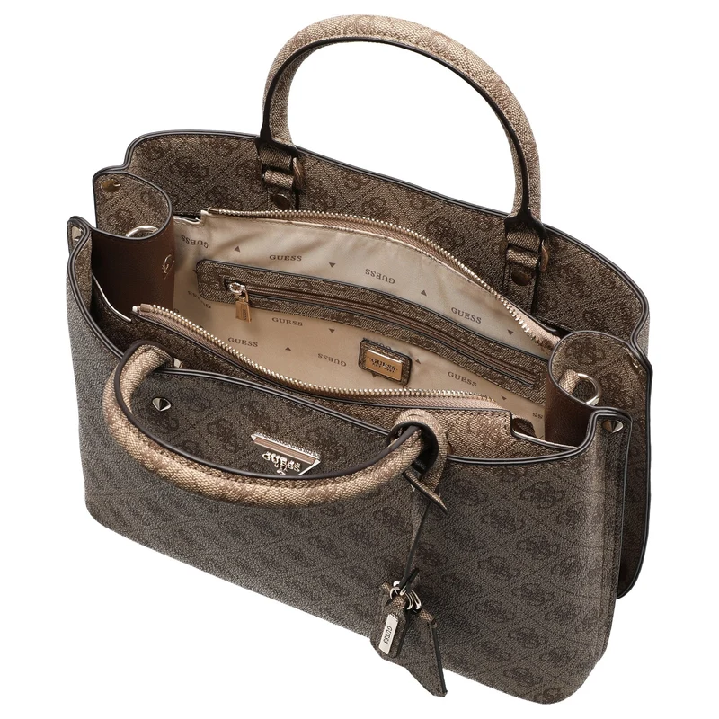 Guess Meridian II Girlfriend - Henkeltasche 30 cm (latte logo)
