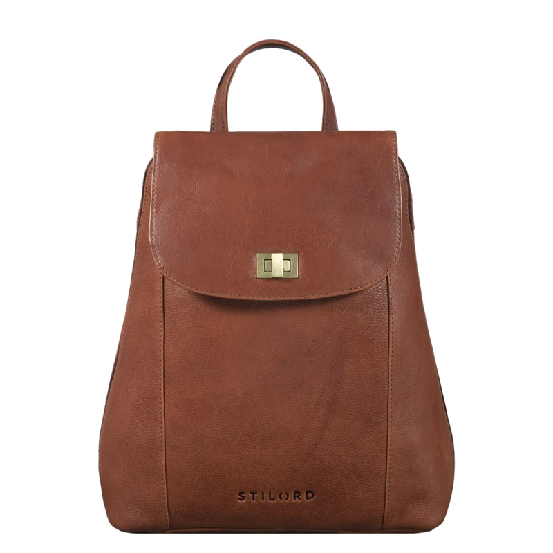 B-WARE "Victoria II" Lederrucksack Damen Vintage