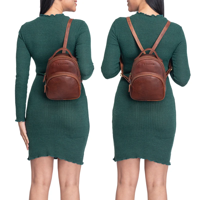 "Seda" Lederrucksack Damen klein