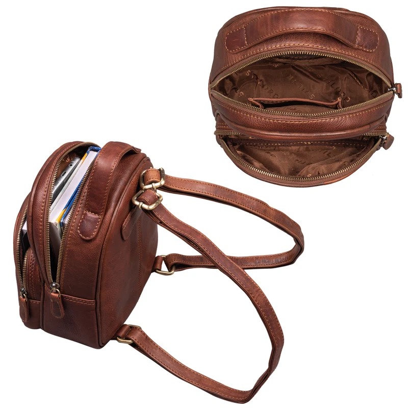 "Seda" Lederrucksack Damen klein