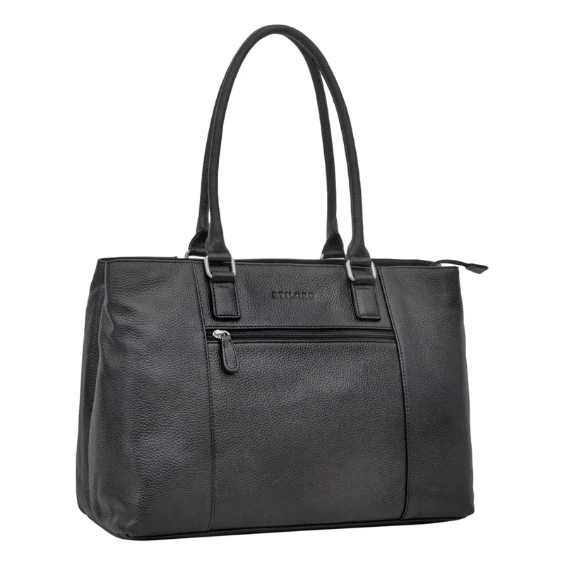 "Marika" Shopper Damen Groß Echtleder mit Laptopfach 15,6 Zoll