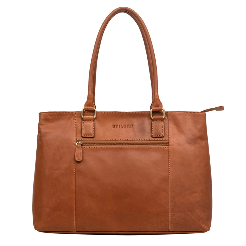 "Marika" Shopper Damen Groß Echtleder mit Laptopfach 15,6 Zoll