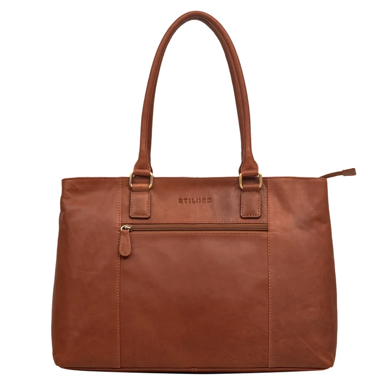 "Marika" Shopper Damen Groß Echtleder mit Laptopfach 15,6 Zoll
