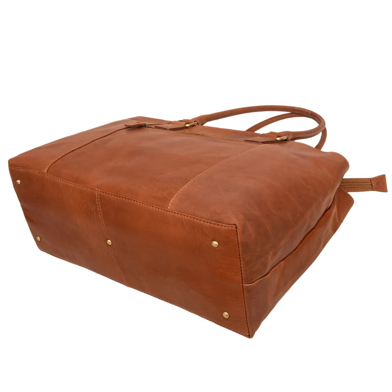 "Marika" Shopper Damen Groß Echtleder mit Laptopfach 15,6 Zoll