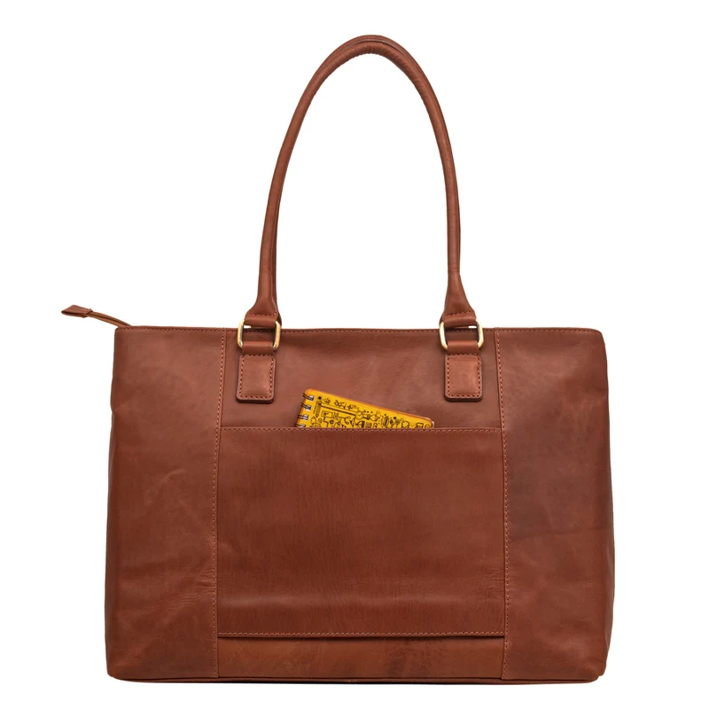 "Marika" Shopper Damen Groß Echtleder mit Laptopfach 15,6 Zoll