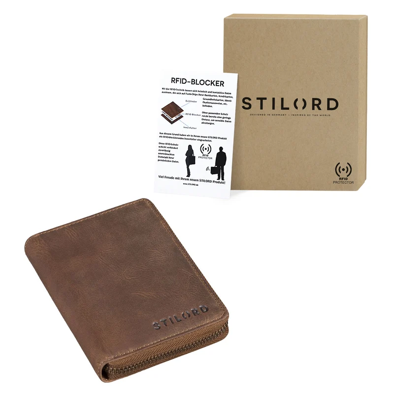 B-WARE "Giannis" Mini Leder Portemonnaie Herren RFID