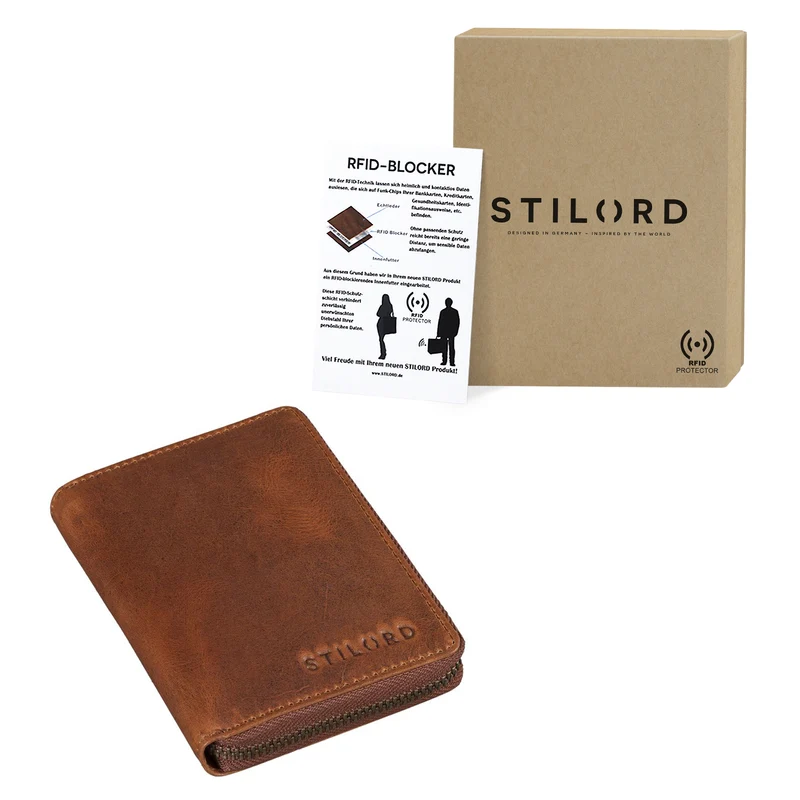 B-WARE "Giannis" Mini Leder Portemonnaie Herren RFID