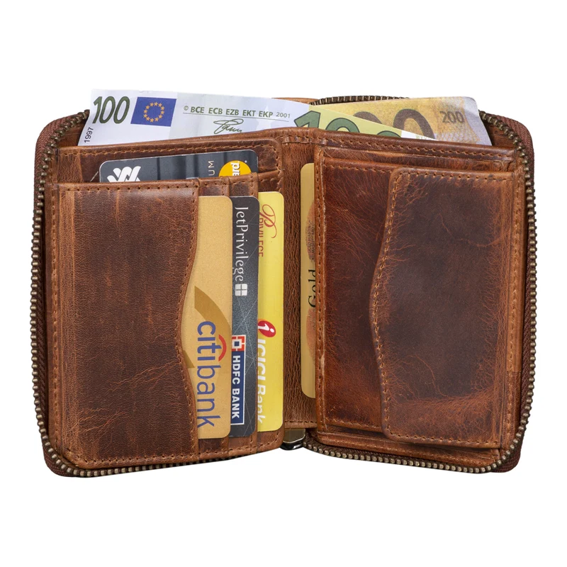 B-WARE "Giannis" Mini Leder Portemonnaie Herren RFID