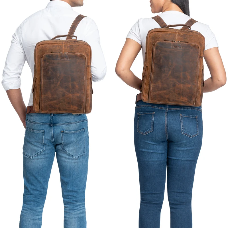 "Daniele" Business Rucksack Leder für 13 - 14 Zoll Laptop Herren Damen